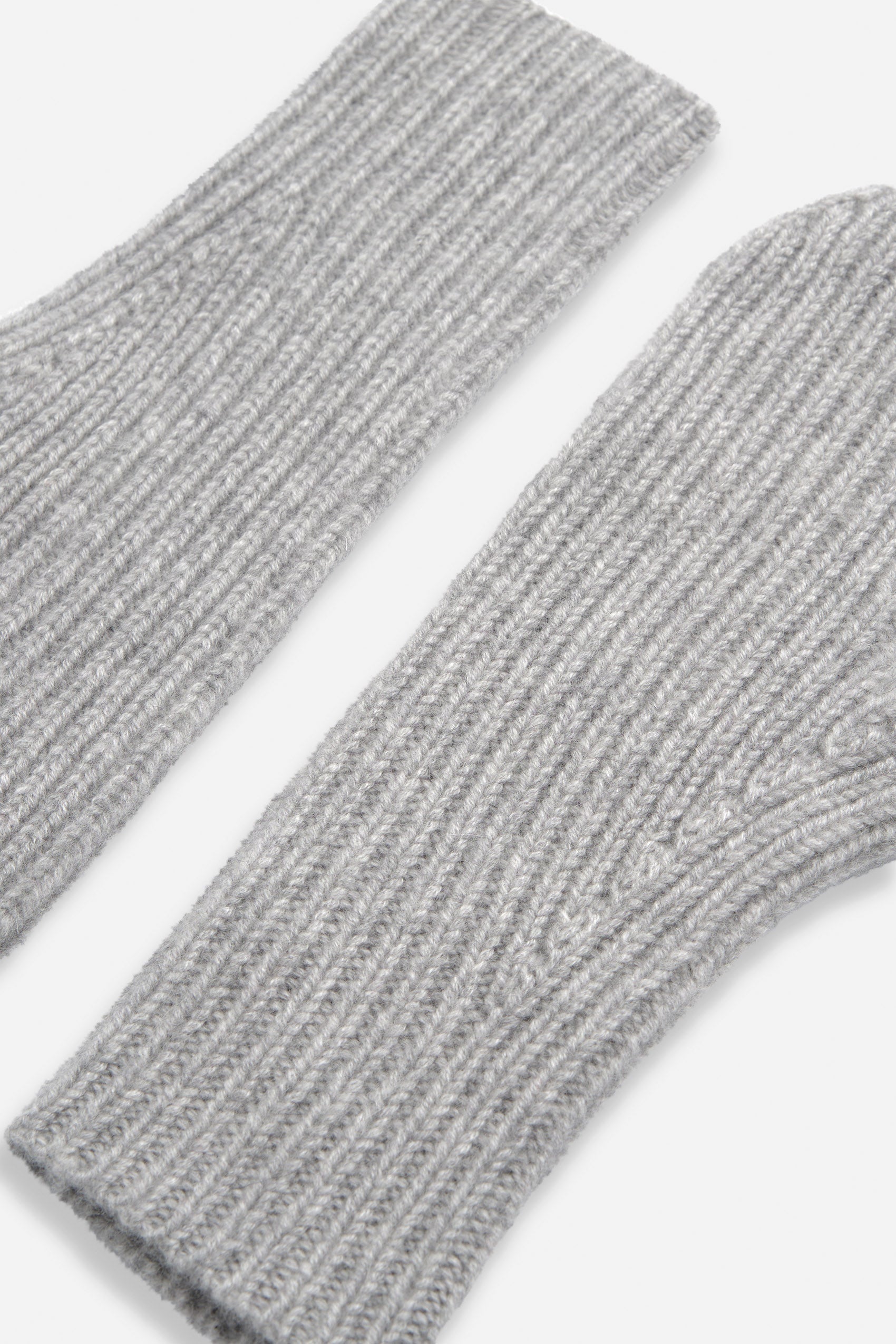 Davida Rib Mittens Accessories Light Grey