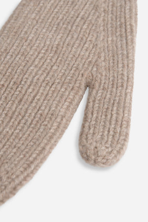 Rib Mittens - Mink