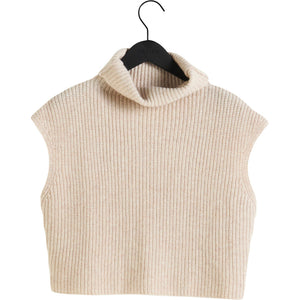Ribbed Mini Vest - Light Beige