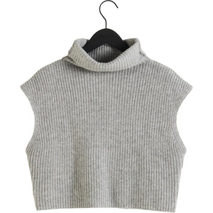 Ribbed Mini Vest - Light Grey