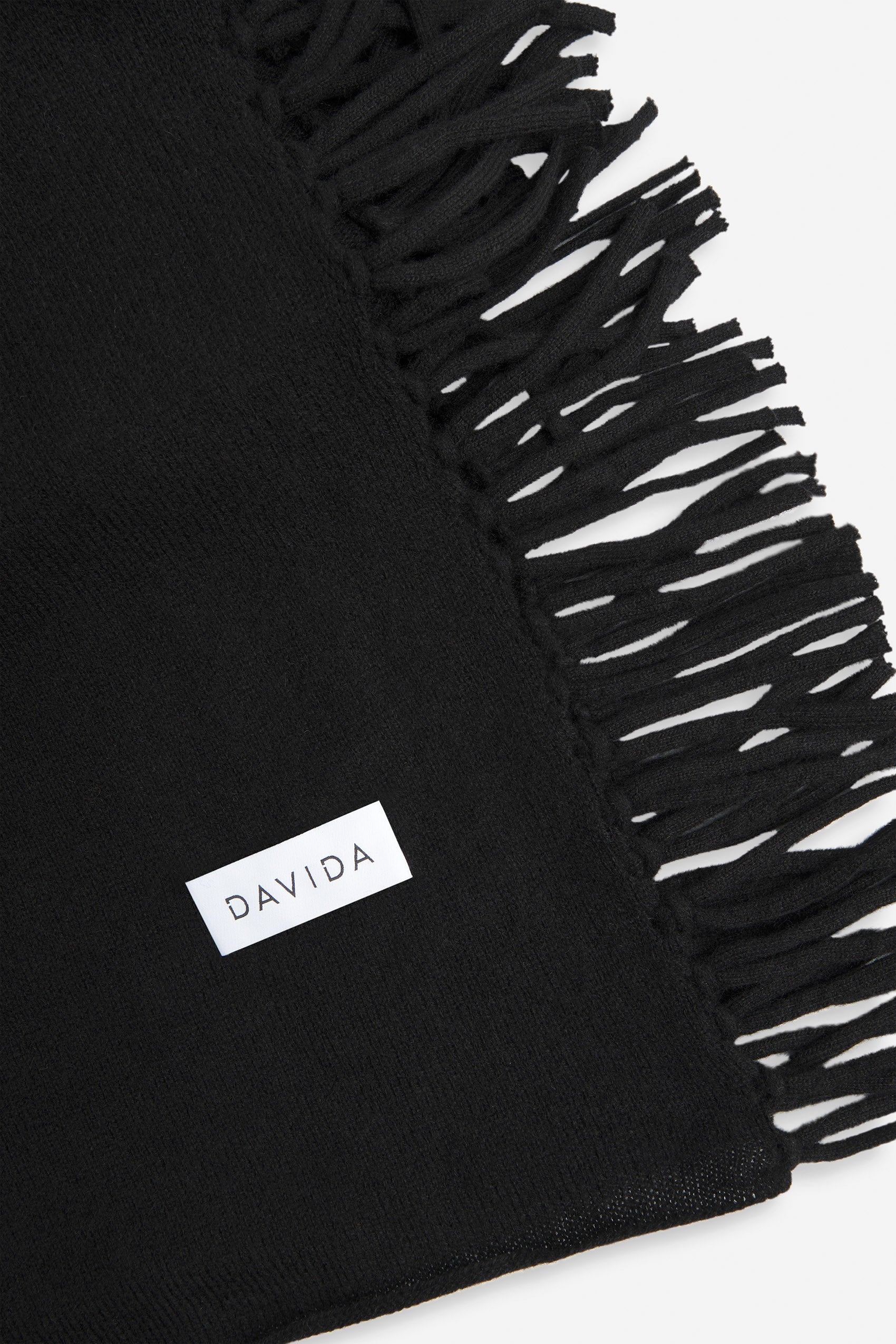 Davida Scarf Fringes Scarf Black