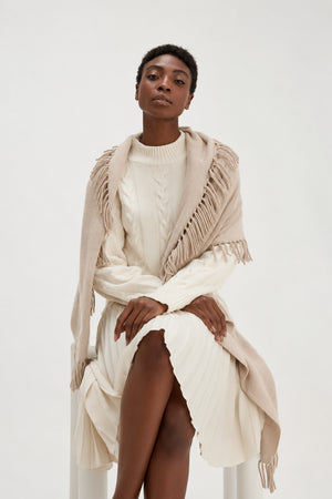 Scarf Fringes - Light Beige
