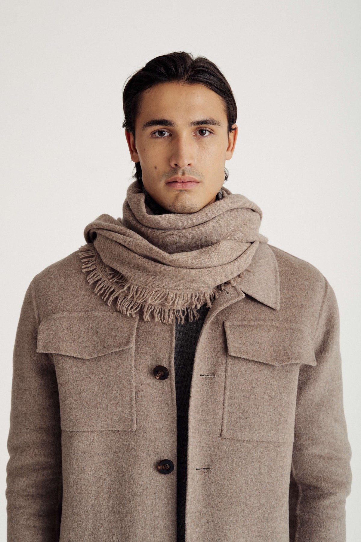 Davida Scarf Small Fringes Accessories Mink