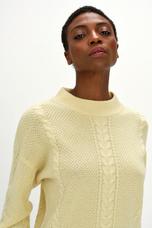 Short Cable Sweater - Citrus