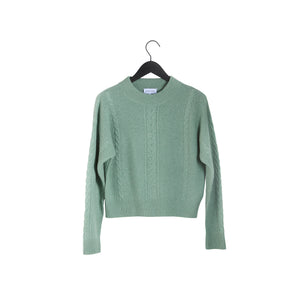 Short Cable Sweater - Sage