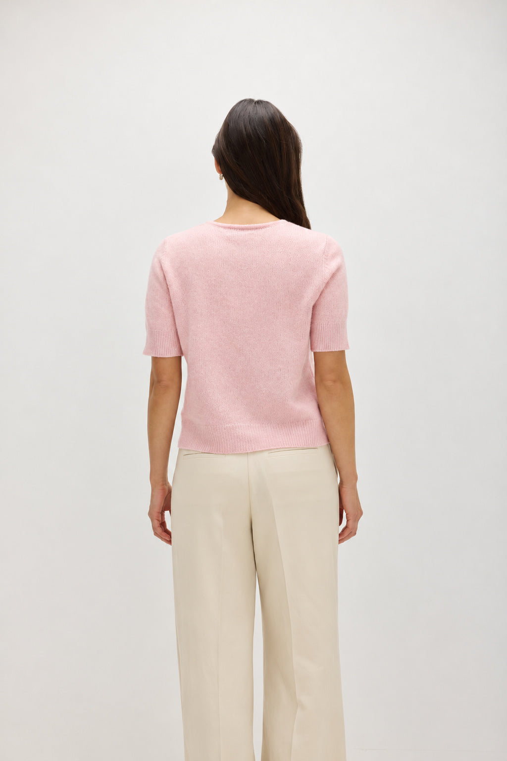 Davida Short Sleeve Boxy Cardigan Cardigans Pink