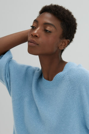 T-shirt Raglan Oversized - Blue Fog