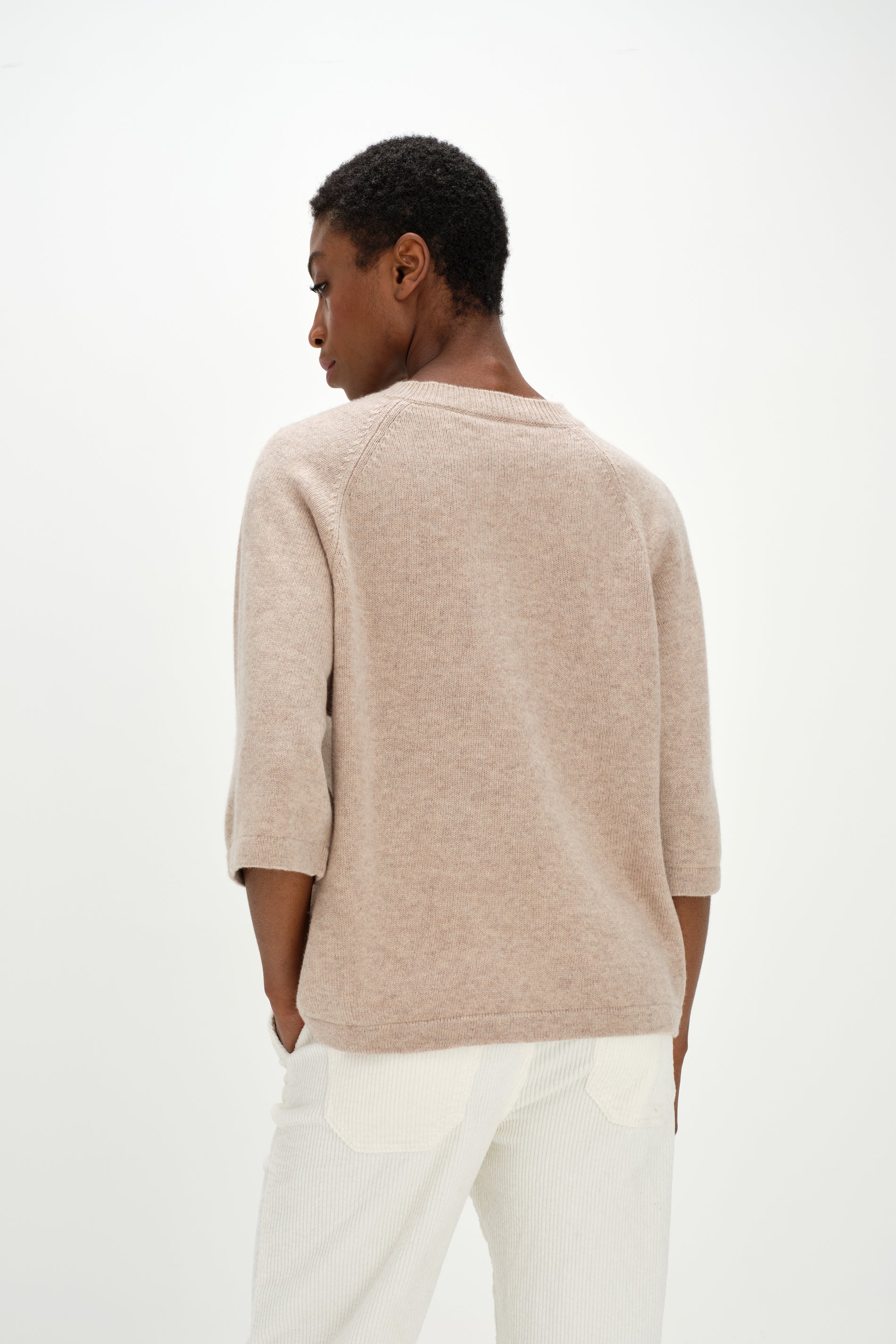 Davida T-shirt Raglan Oversized Sweaters Sand