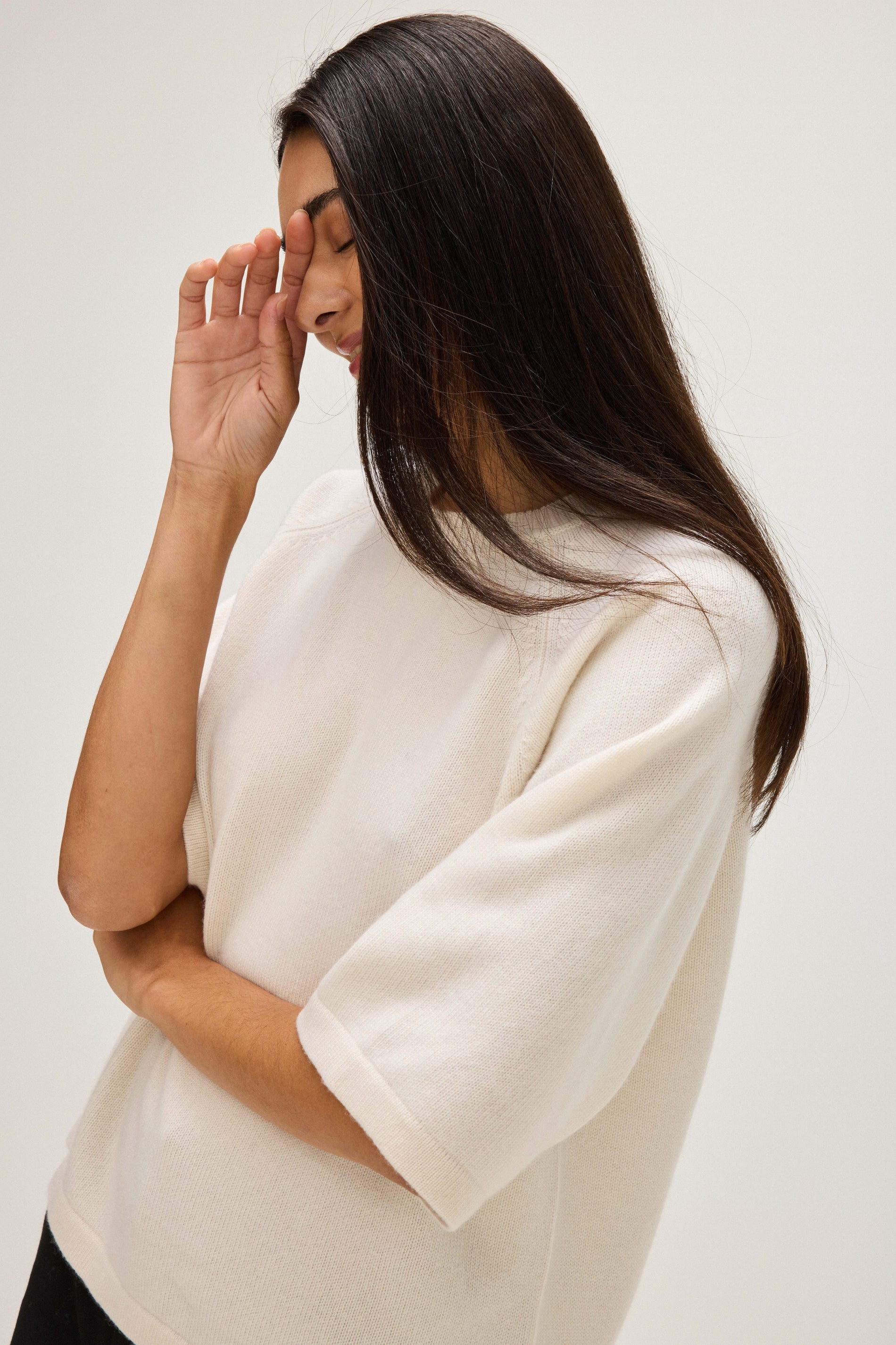 Davida T-shirt Raglan Oversized Sweaters White