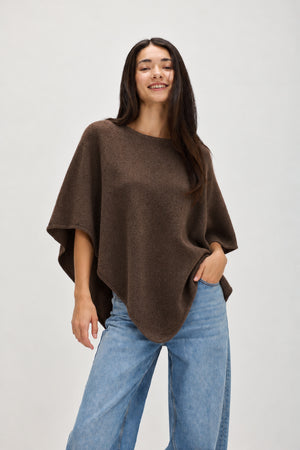Triangle Poncho - Cacao