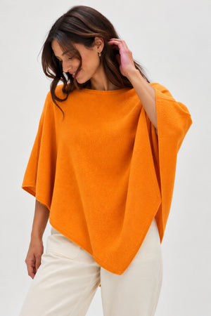 Triangle Poncho - Intense Orange