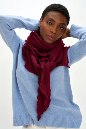 Triangle Scarf - Mulberry Red