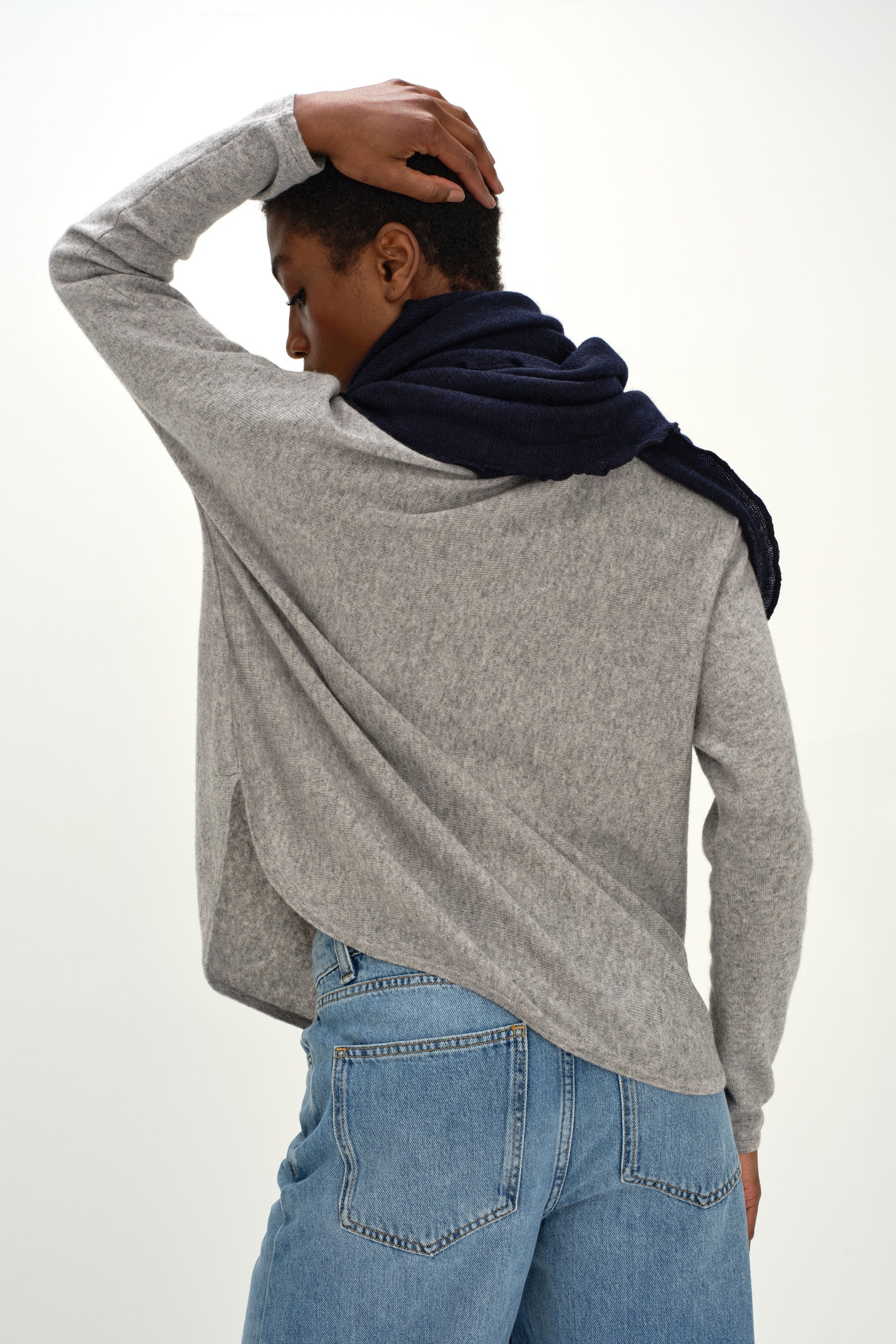 Davida Triangle Scarf Scarf Navy