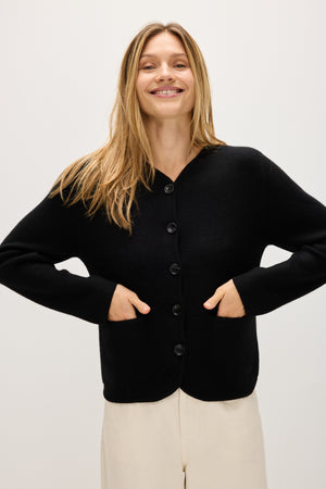 V-neck Jacket - Black
