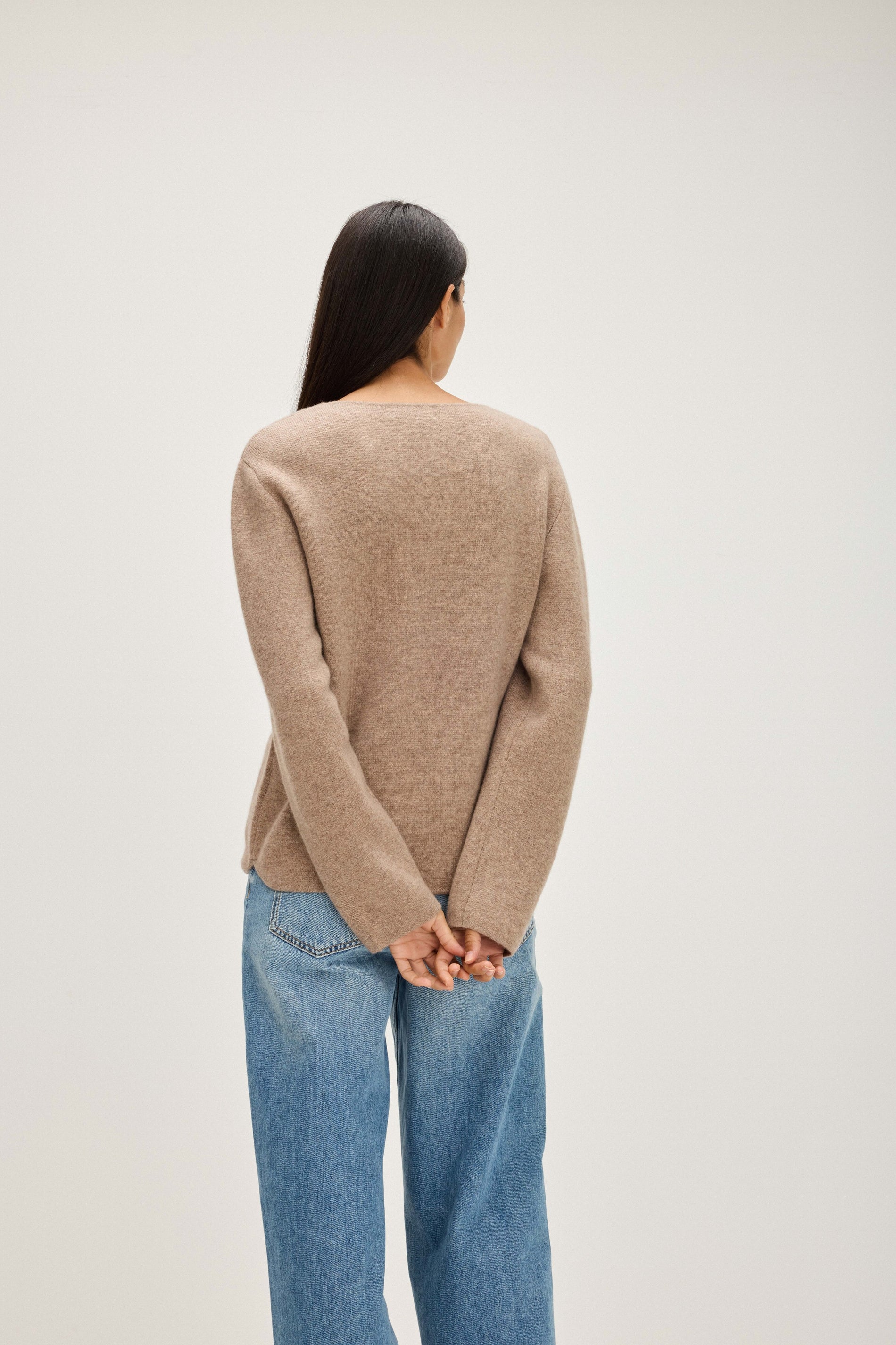 Davida V-neck Jacket Sweaters Mink