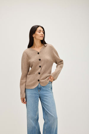 V-neck Jacket - Mink