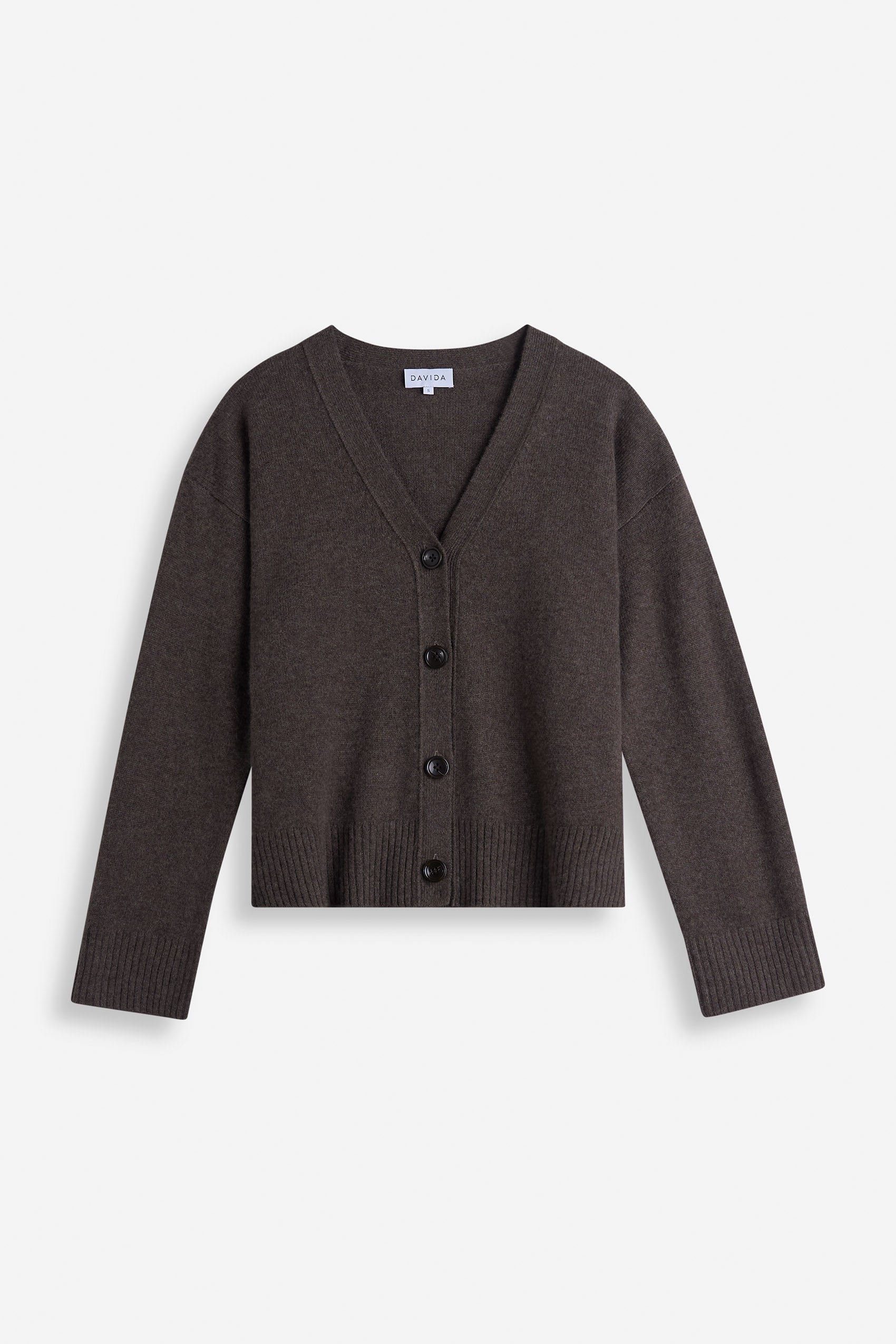 Davida V-neck Wide Cardigan Cardigans Cacao