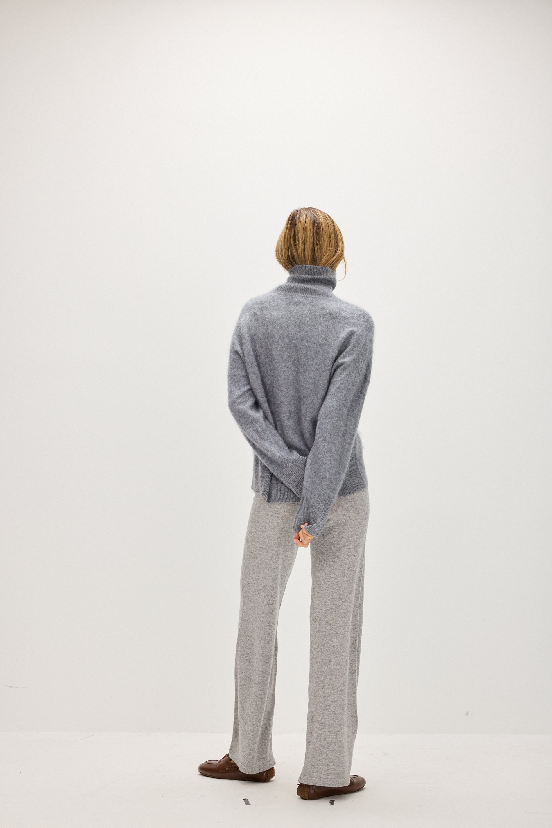 Davida Wide Pants Pants Light Grey
