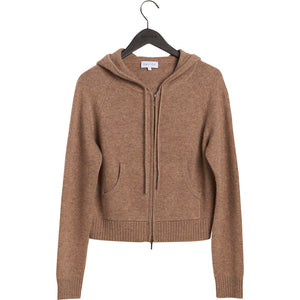 chunky hoodie zip - Mink