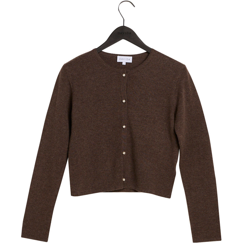 Davida classic cardigan pearl buttons Cardigans Cacao
