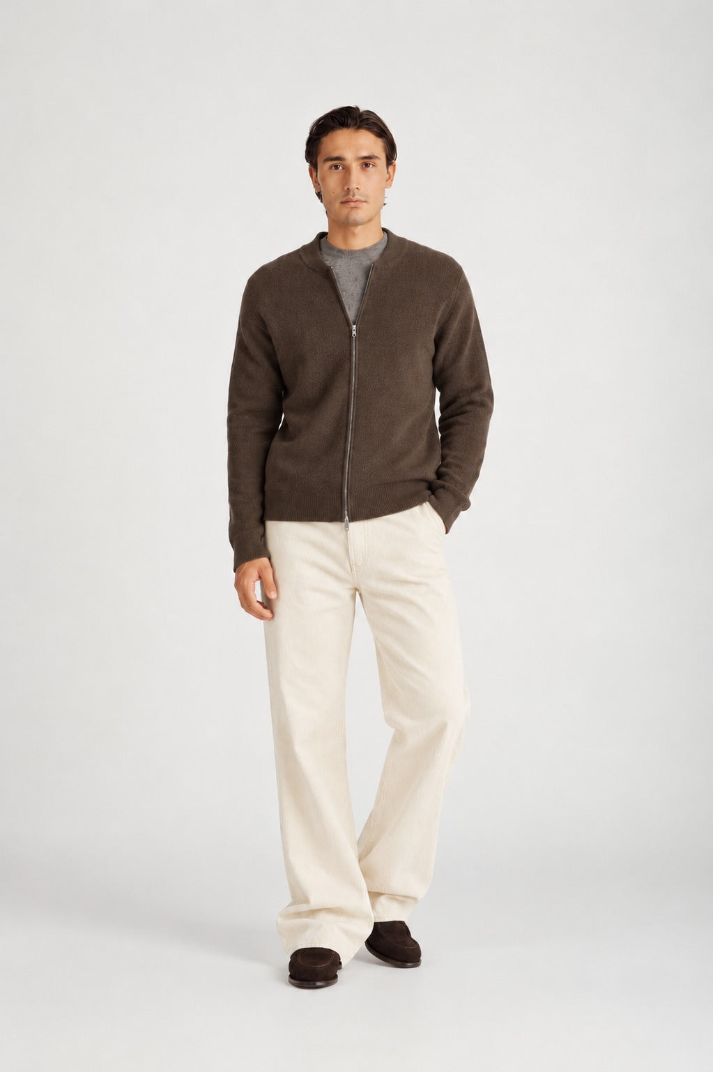 Davida man bomber jacket Cardigans Cacao