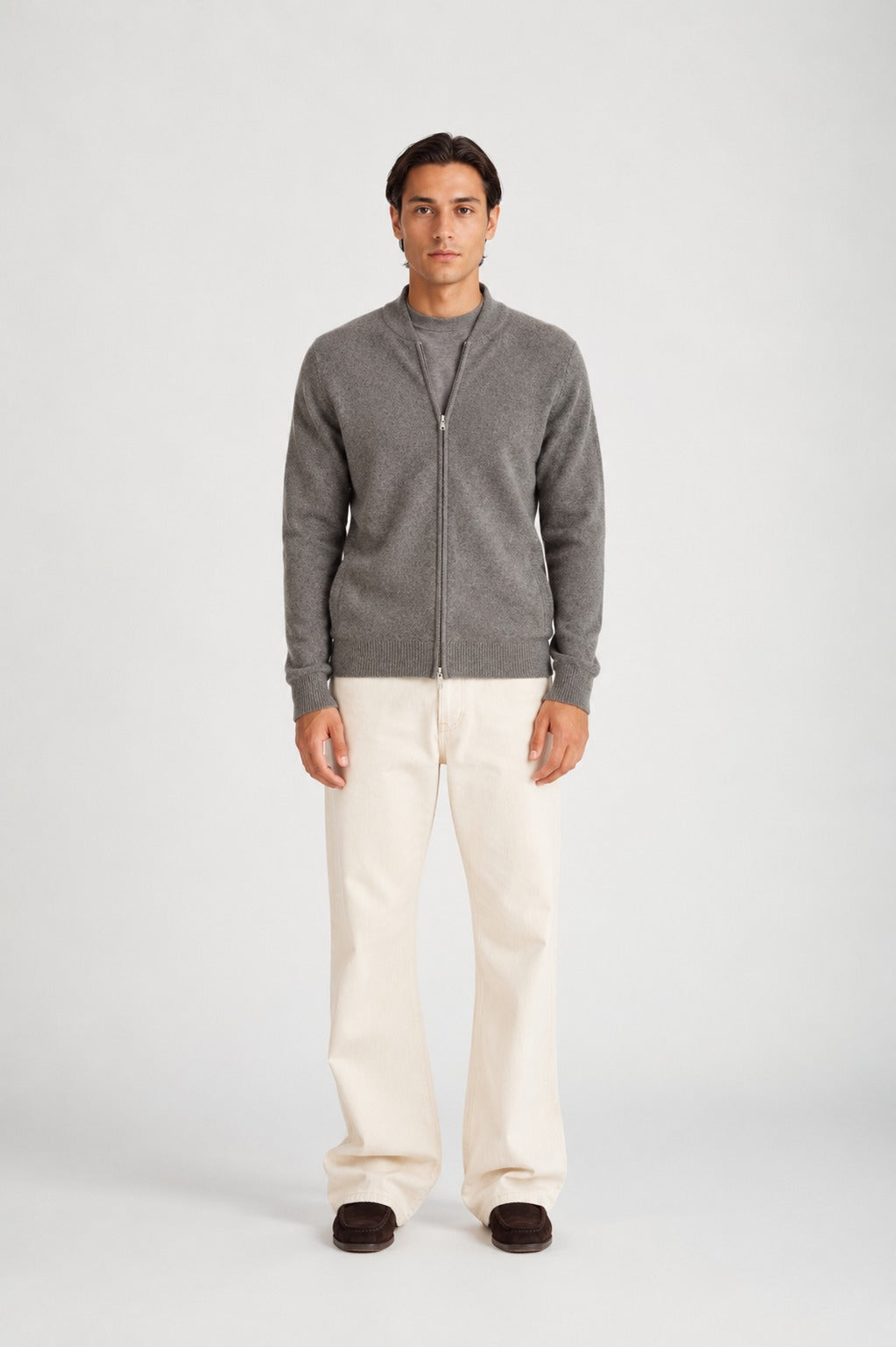 Davida man bomber jacket Cardigans Taupe