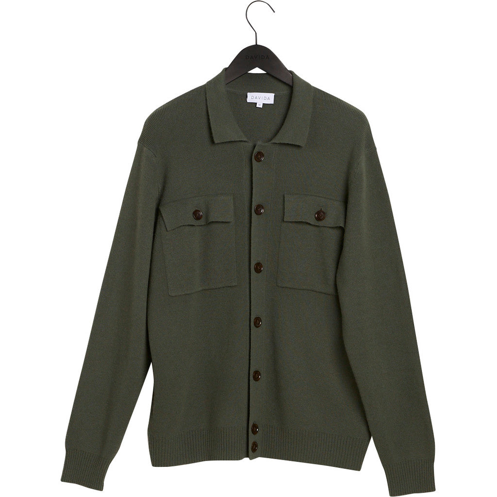 Davida man cardigan buttons Cardigans Army Green
