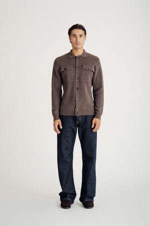 man cardigan buttons - Cacao