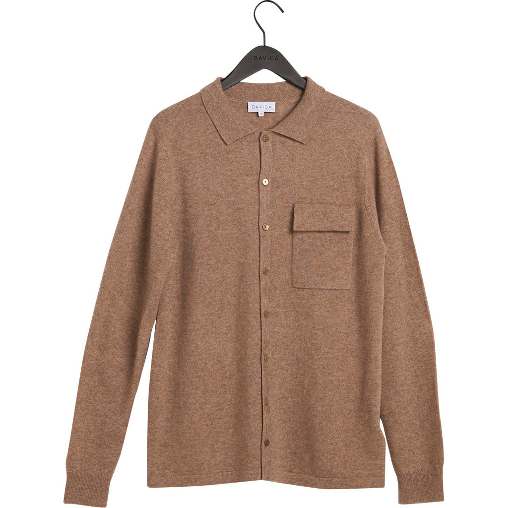 Davida man classic shirt Cardigans Mink