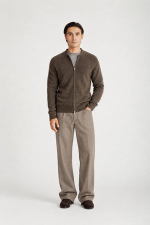 man full zip - Cacao