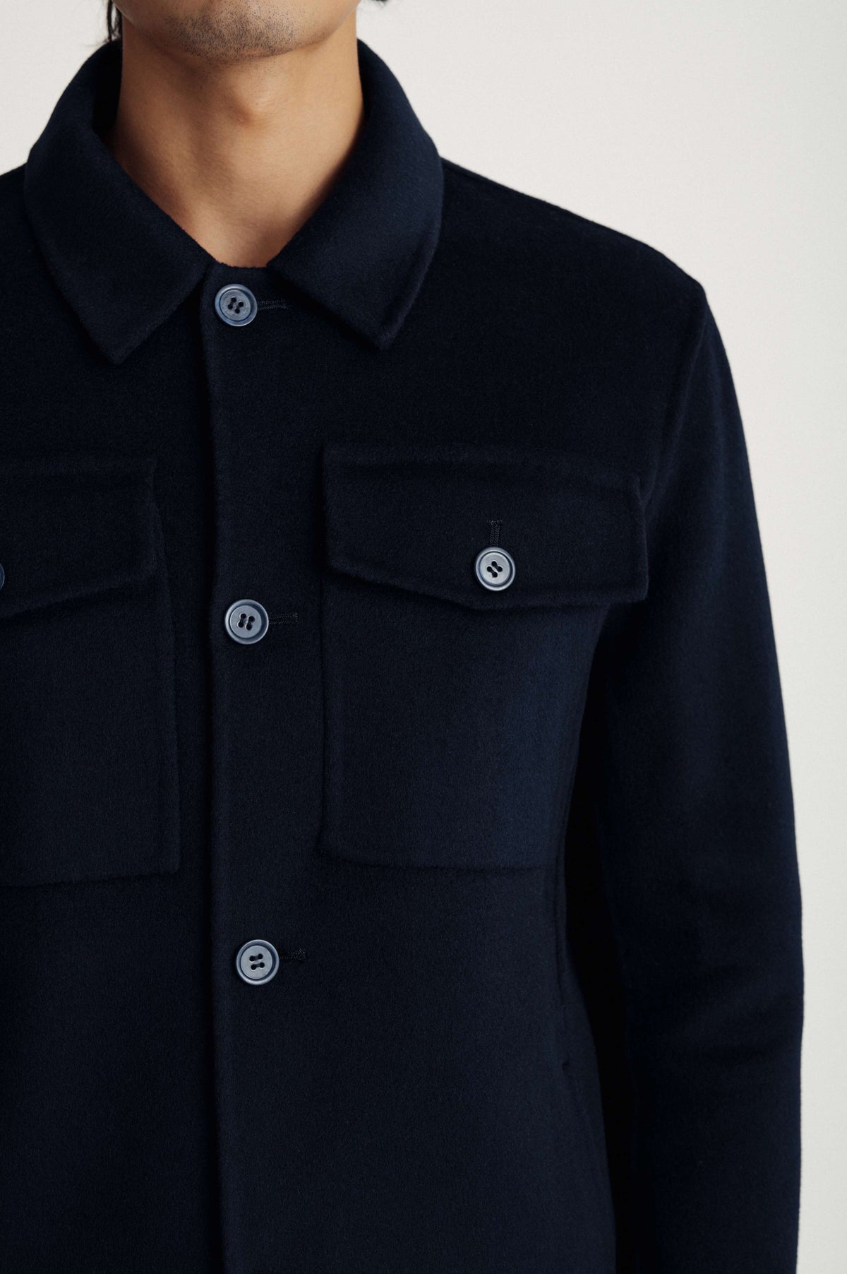 Davida man woven overshirt jacket Outerwear Navy