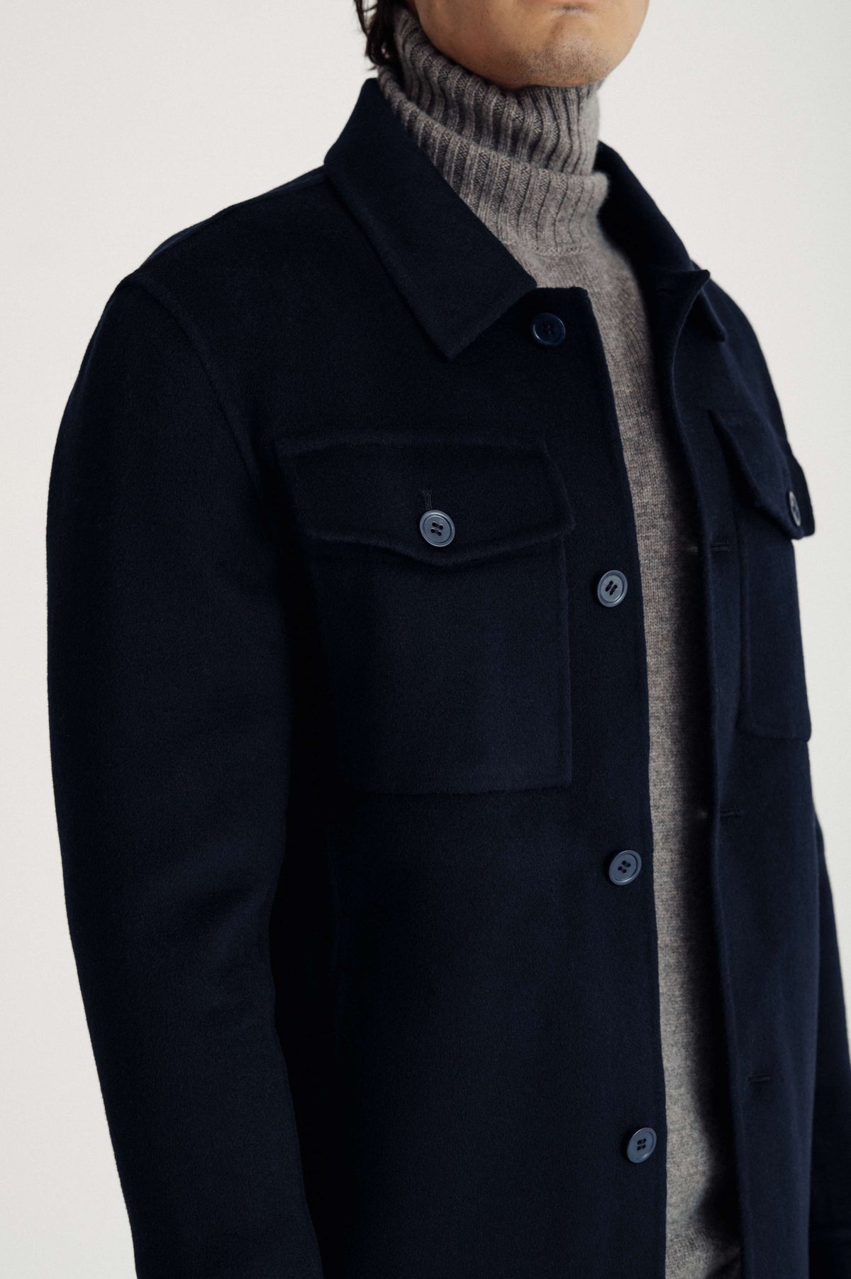 Davida man woven overshirt jacket Outerwear Navy