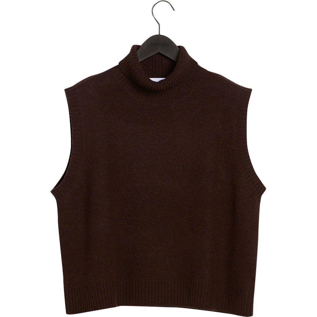 Davida oversized turtleneck vest Sweaters Dark Chocolate