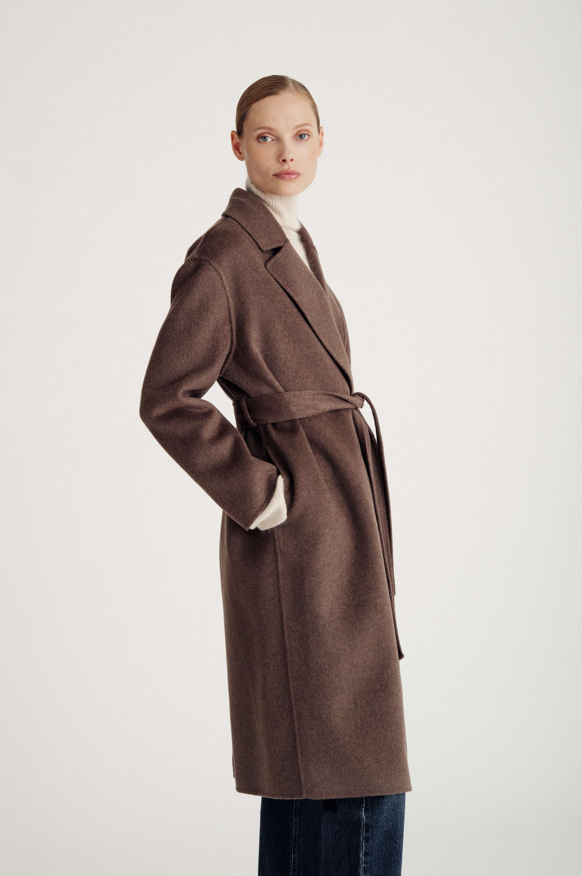 Davida woven coat Outerwear Cacao