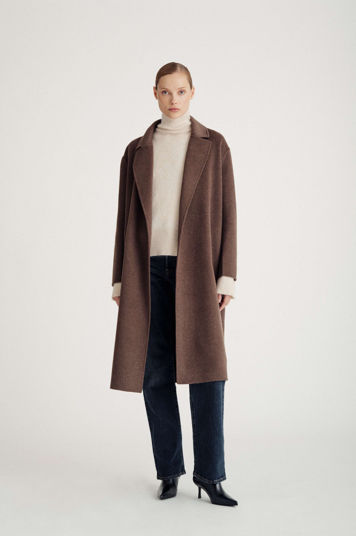 Davida woven coat Outerwear Cacao