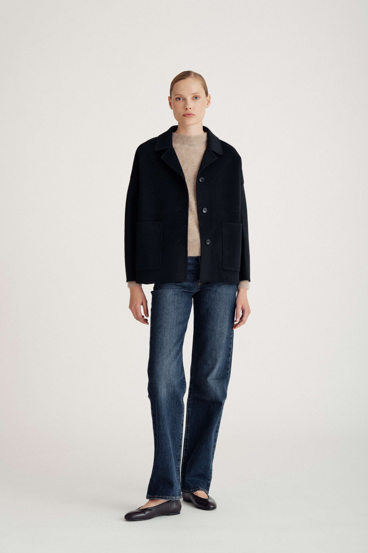 Davida woven jacket Outerwear Black