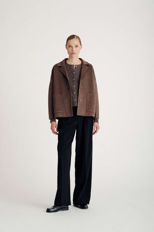 woven jacket - Cacao