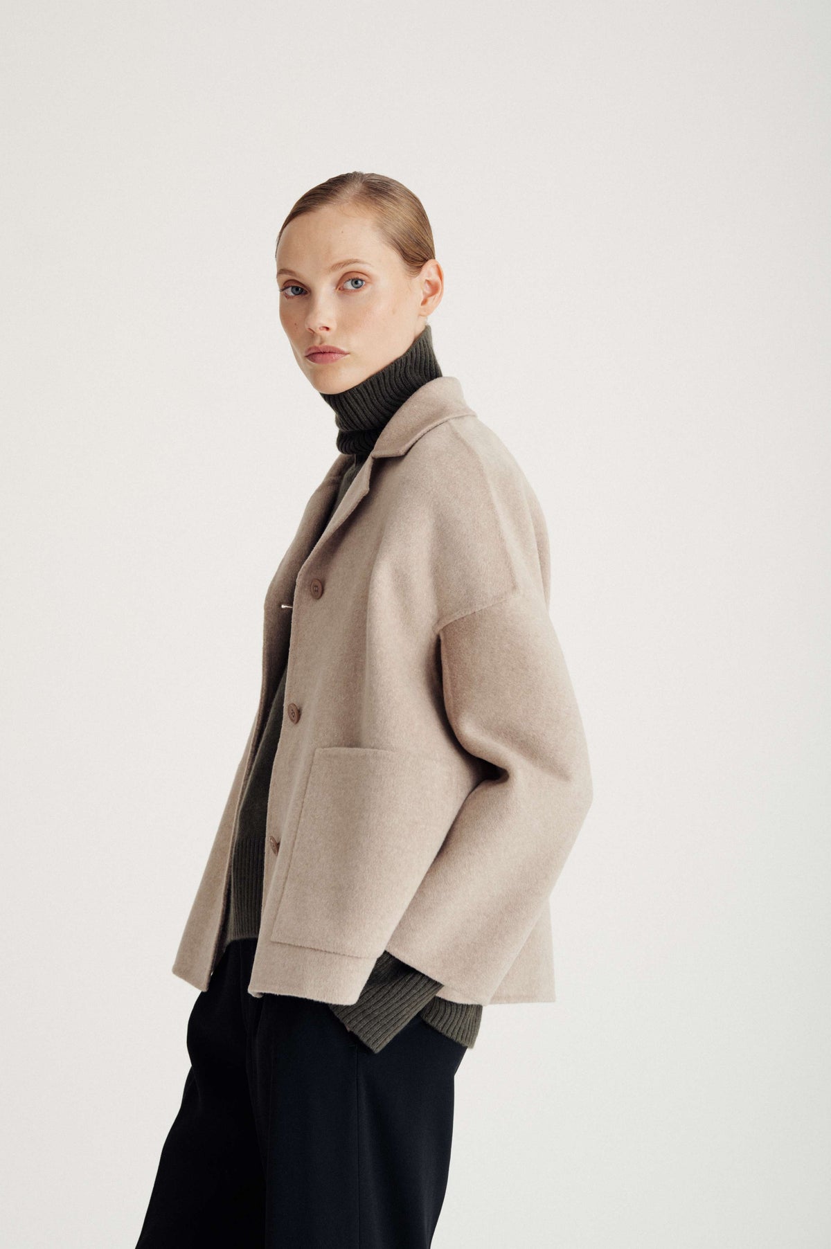 Davida woven jacket Outerwear Sand