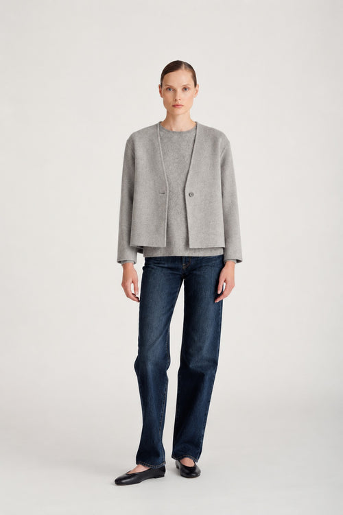 Davida woven kimono jacket Outerwear Light Grey