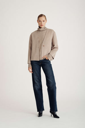 woven kimono jacket - Sand