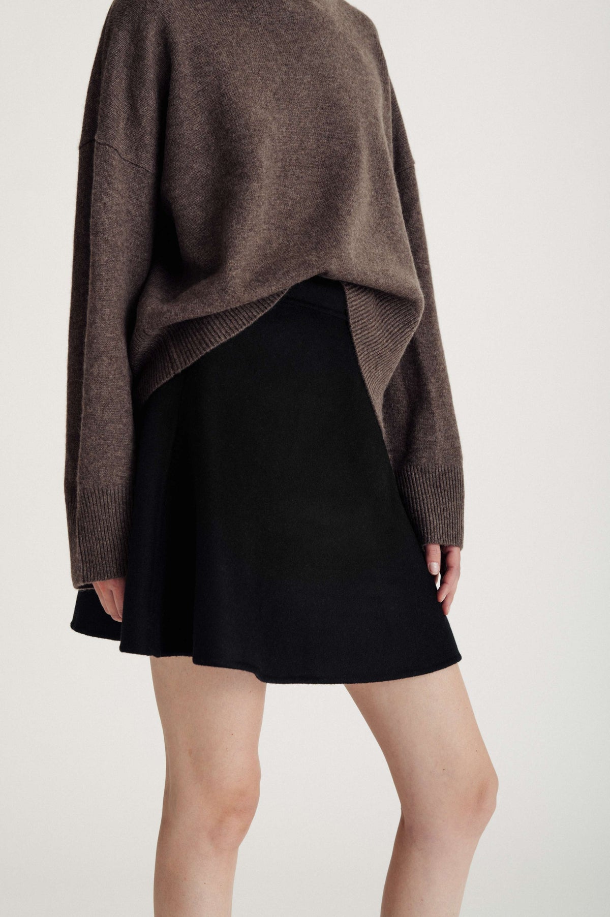 Davida woven wide mini skirt Skirts Black