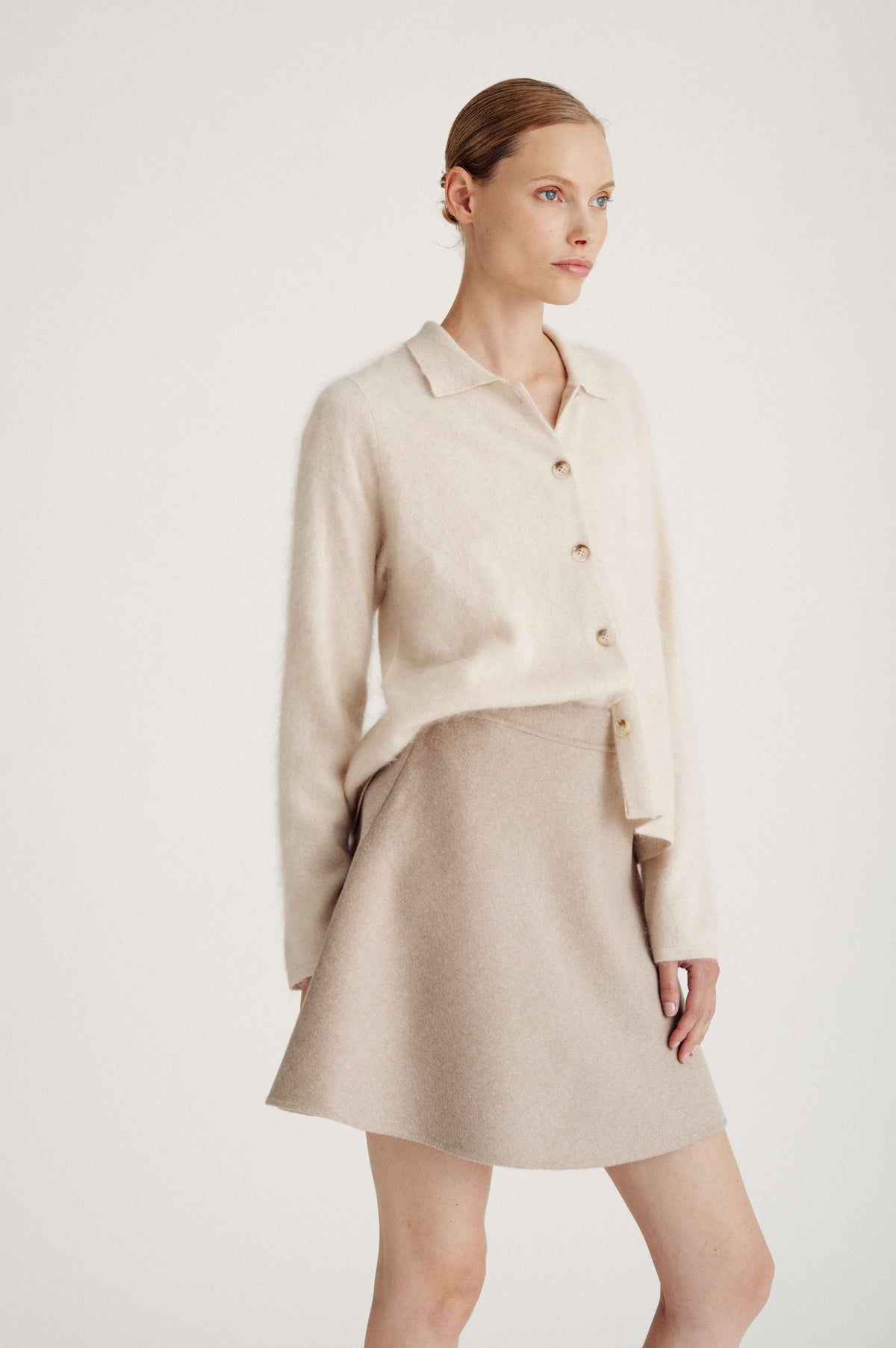 Davida woven wide mini skirt Skirts Sand