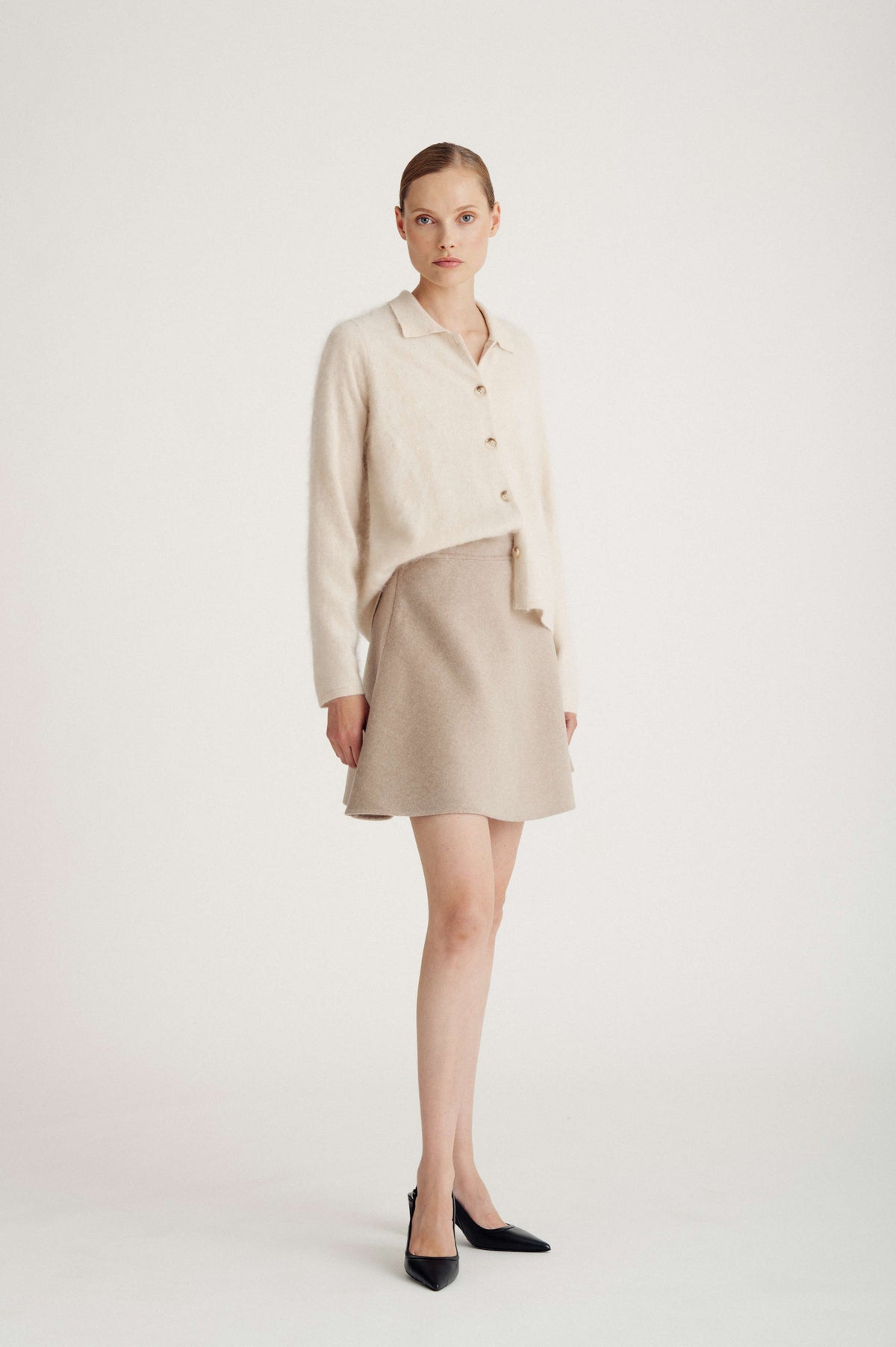 Davida woven wide mini skirt Skirts Sand